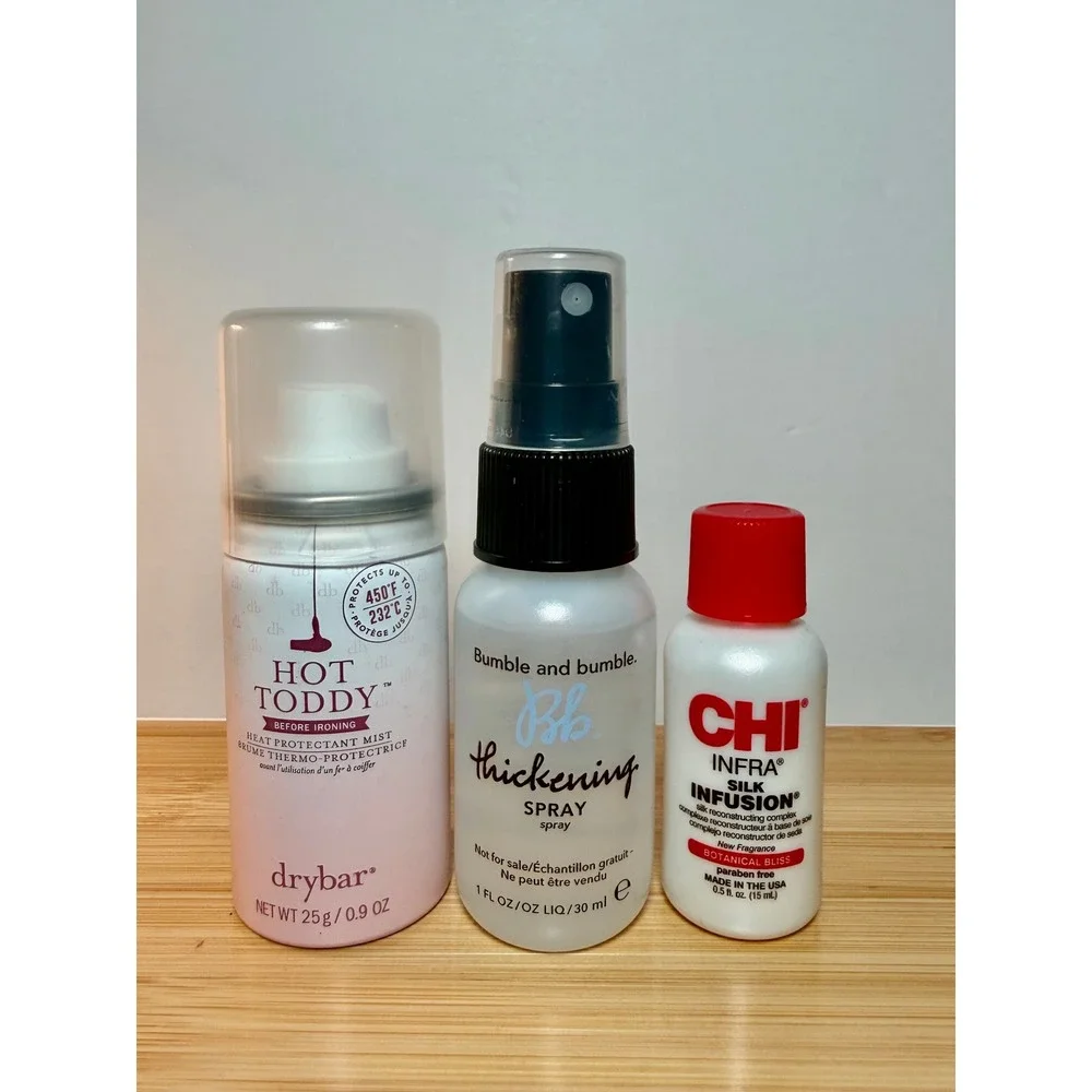 Drybar Hot Toddy Bumble and bumble Thickening Spray CHI Silk Infusion Travel Set